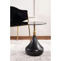 Odkládací stolek Taurus 40 cm černý/zlatý