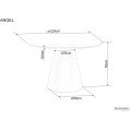 Kulatý jídelní stůl Angel 120 cm dub přírodní