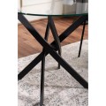 Jídelní stůl Agis 90 cm čirý/černý