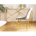 Čalouněná jídelní židle Chic Gold Velvet hnědá