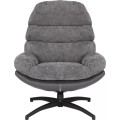 Otočné designové lounge křeslo GISELLE šedé