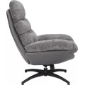 Otočné designové lounge křeslo GISELLE šedé