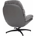 Otočné designové lounge křeslo GISELLE šedé