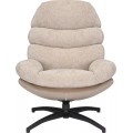 Otočné designové lounge křeslo GISELLE béžové