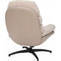 Otočné designové lounge křeslo GISELLE béžové