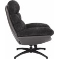 Otočné designové lounge křeslo GISELLE černé