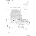 Otočné designové lounge křeslo GISELLE černé