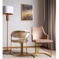 Jídelní křeslo Crown Velvet světle béžové/zlaté