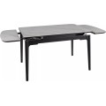 Jídelní rozkládací stůl Sento 120/180 cm keramika bílý mramor/černý