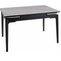 Jídelní rozkládací stůl Sento 120/180 cm keramika bílý mramor/černý