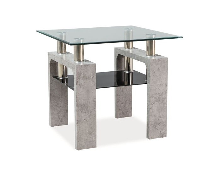 Konferenční stolek Lisa D 60 cm černý/beton