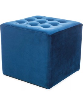 Taburet Lori Velvet modrý