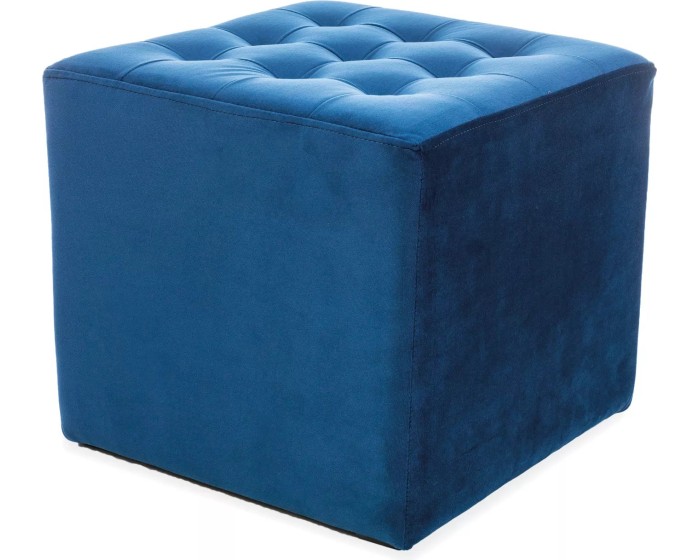 Taburet Lori Velvet modrý