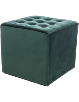 Taburet Lori Velvet tmavě zelený
