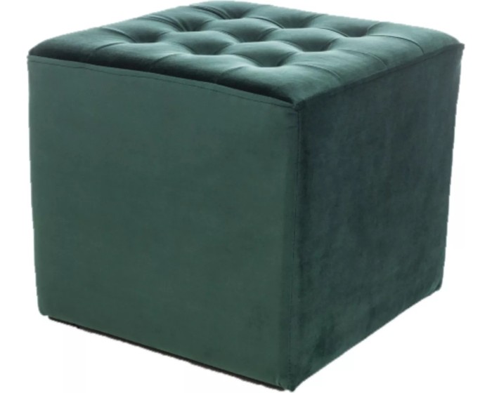 Taburet Lori Velvet tmavě zelený