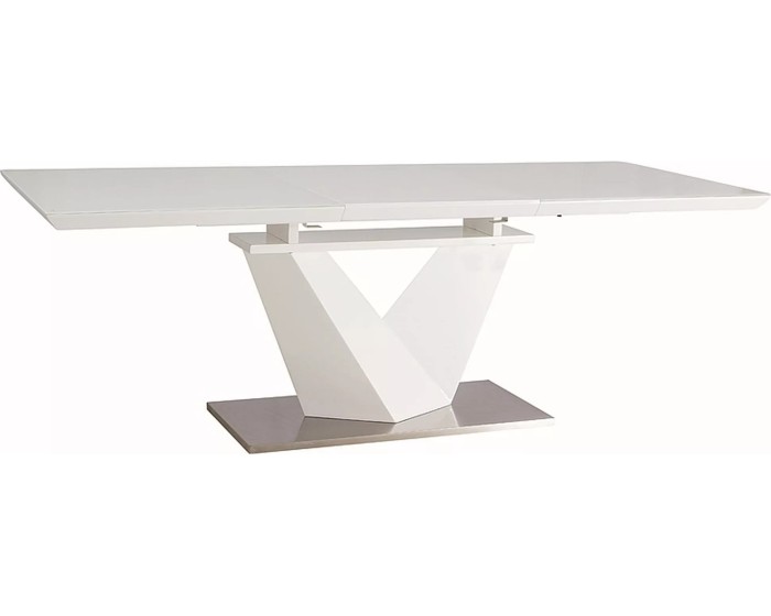 Rozkládací jídelní stůl Alaras III 160/220 cm bílý