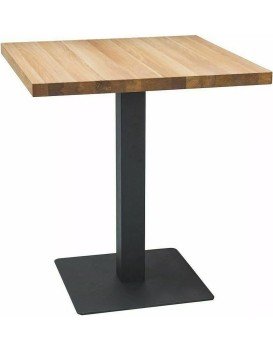 Jídelní stůl Puro 70 cm lamino černý/dub přírodní