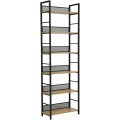 Regál Raw R6 187 cm černý mat/dub přírodní