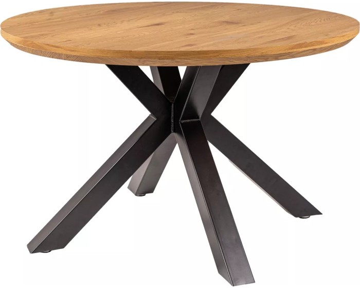 Kulatý jídelní stůl Ritmo 120 cm dub přírodní/černý