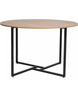 Kulatý jídelní stůl Alto 120 cm dub přírodní/černý