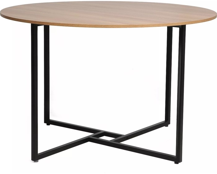 Kulatý jídelní stůl Alto 120 cm dub přírodní/černý
