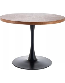 Kulatý jídelní stůl Amadeo 100 cm ořech/černý