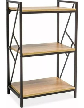 Regál Tablo 03 100 cm dub přírodní/černý
