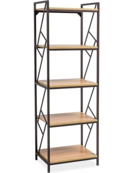 Regál Tablo 05 180 cm dub přírodní/černý