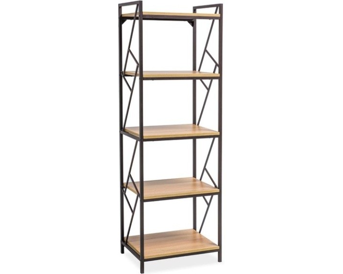 Regál Tablo 05 180 cm dub přírodní/černý