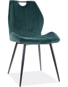 Čalouněná jídelní židle Arco Velvet zelená