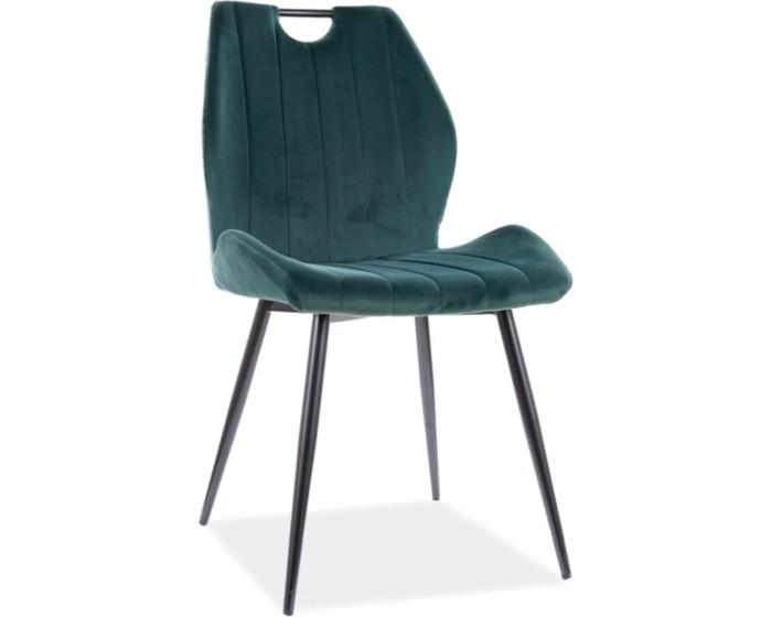 Čalouněná jídelní židle Arco Velvet zelená