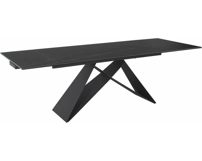 Jídelní rozkládací stůl Westin 160/240 cm keramika černý/černý mramor