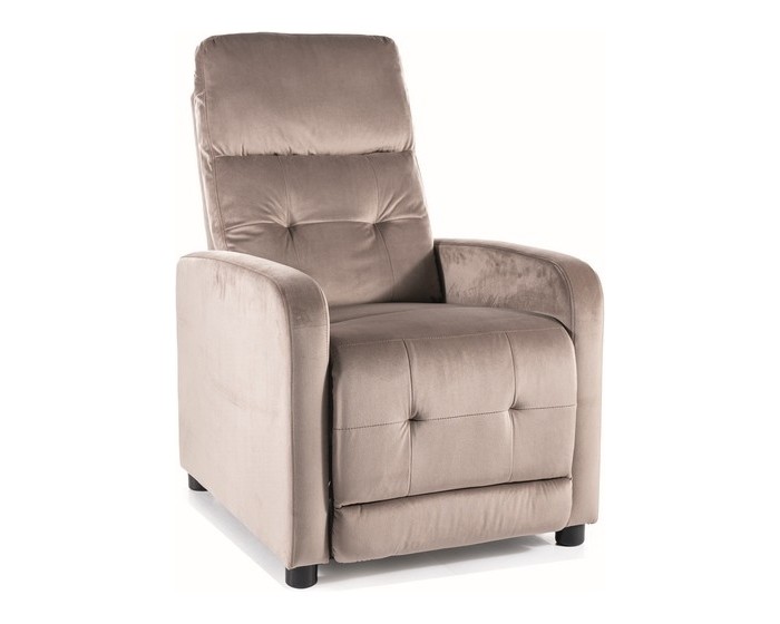 Polohovací křeslo OTUS Velvet tmavě béžové