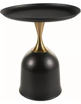 Konferenční stolek Libra 51 cm černý/zlatý
