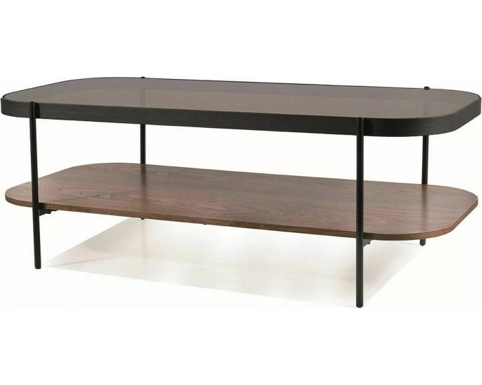 Konferenční stolek Prima A 120 cm ořech/černý