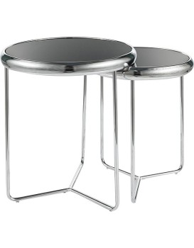 Sada 2 ks konferenčních stolků Scarlet II černá/chrom