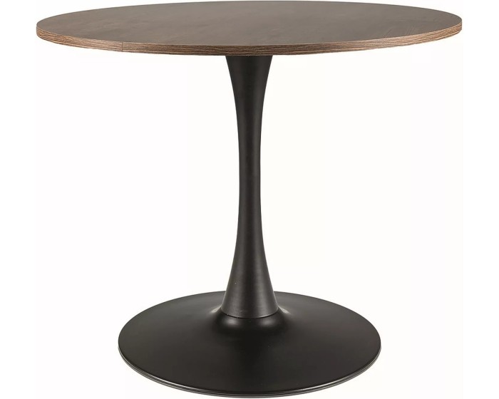 Kulatý jídelní stůl Amadeo 90 cm ořech/černý