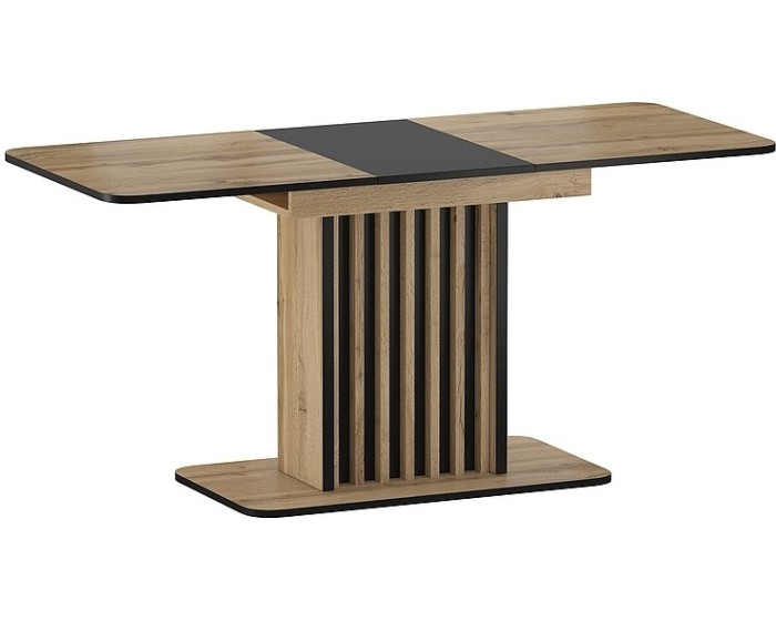 Rozkládací jídelní stůl Kent 130/180 cm dub artisan/černý
