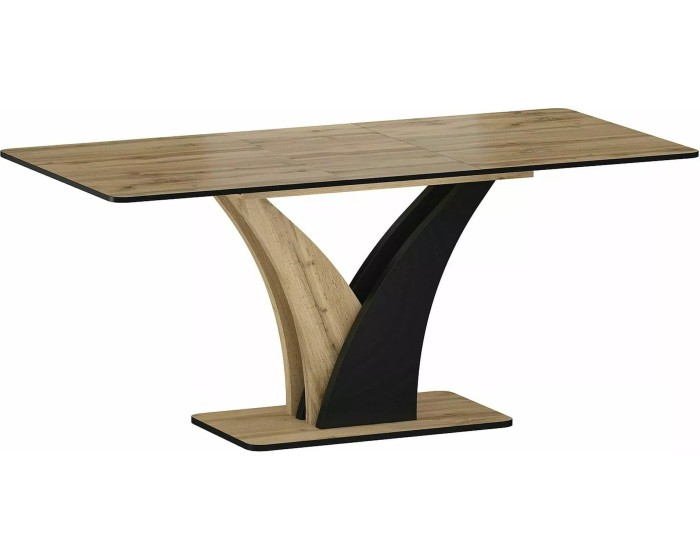 Jídelní rozkládací stůl Vento 120/160 cm dub Artisan/černý
