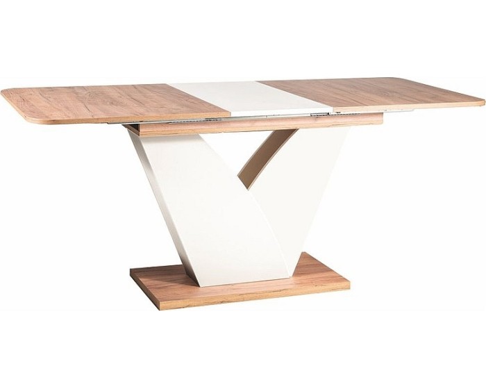 Rozkládací jídelní stůl Vidar 140/180 cm dub craft/krémový