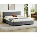 Dvoulůžková čalouněná postel Columbia Velvet 140x200 s úložným prostorem šedá