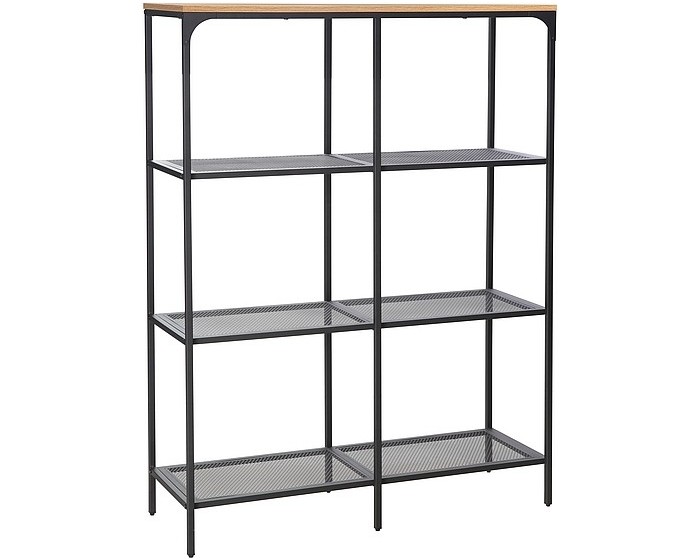 Regál Lex A 100 cm dub přírodní/černý