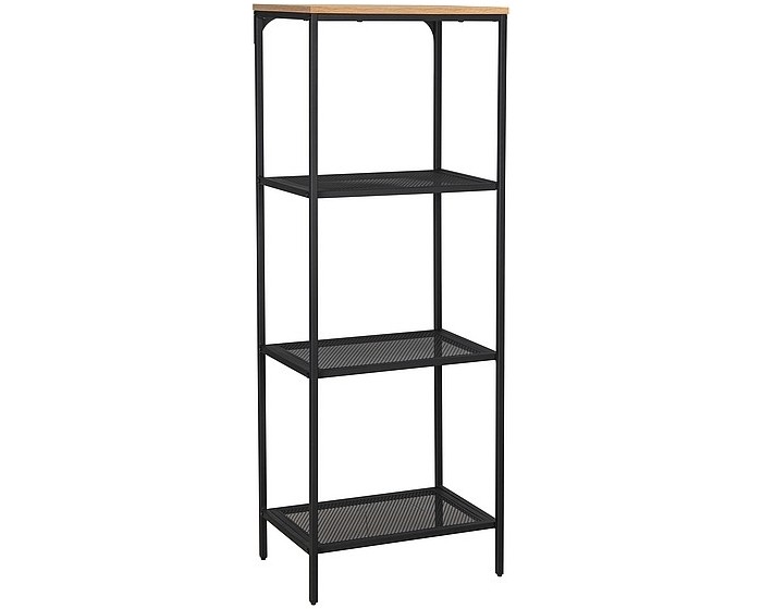 Regál Lex A 50 cm dub přírodní/černý