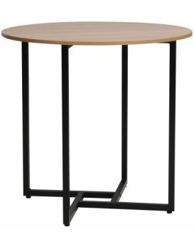 Kulatý jídelní stůl Alto 80 cm dub přírodní/černý