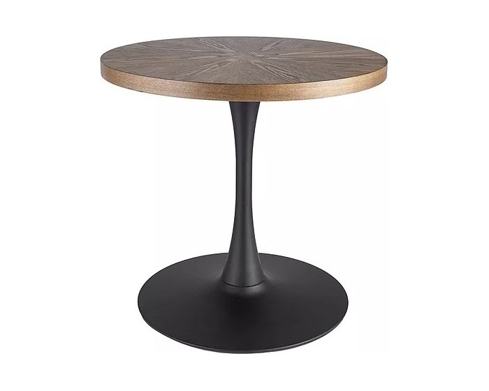 Kulatý jídelní stůl Amadeo 80 cm ořech/černý