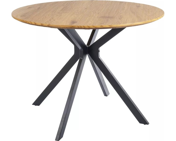 Kulatý stůl Aster 100 cm dub přírodní/černý