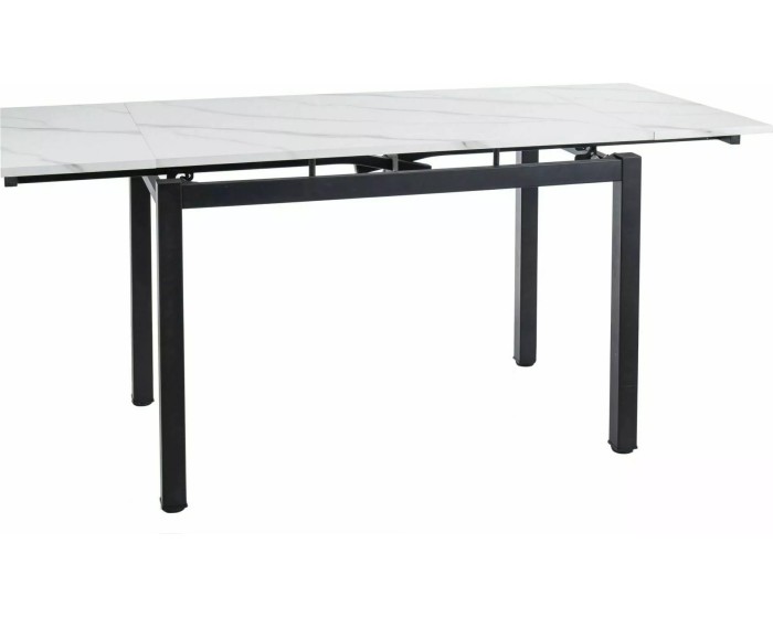 Rozkládací jídelní stůl Brandley 110/170 cm bílý/černý