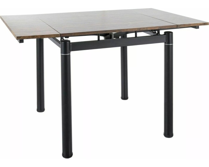 Rozkládací jídelní stůl Franklin 80/131 cm vintage ořech/černý mat