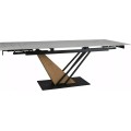 Rozkládací jídelní stůl Genesis 160/220 cm bílý mramor/dub přírodní
