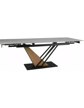 Rozkládací jídelní stůl Genesis 180/240 cm bílý/dub přírodní